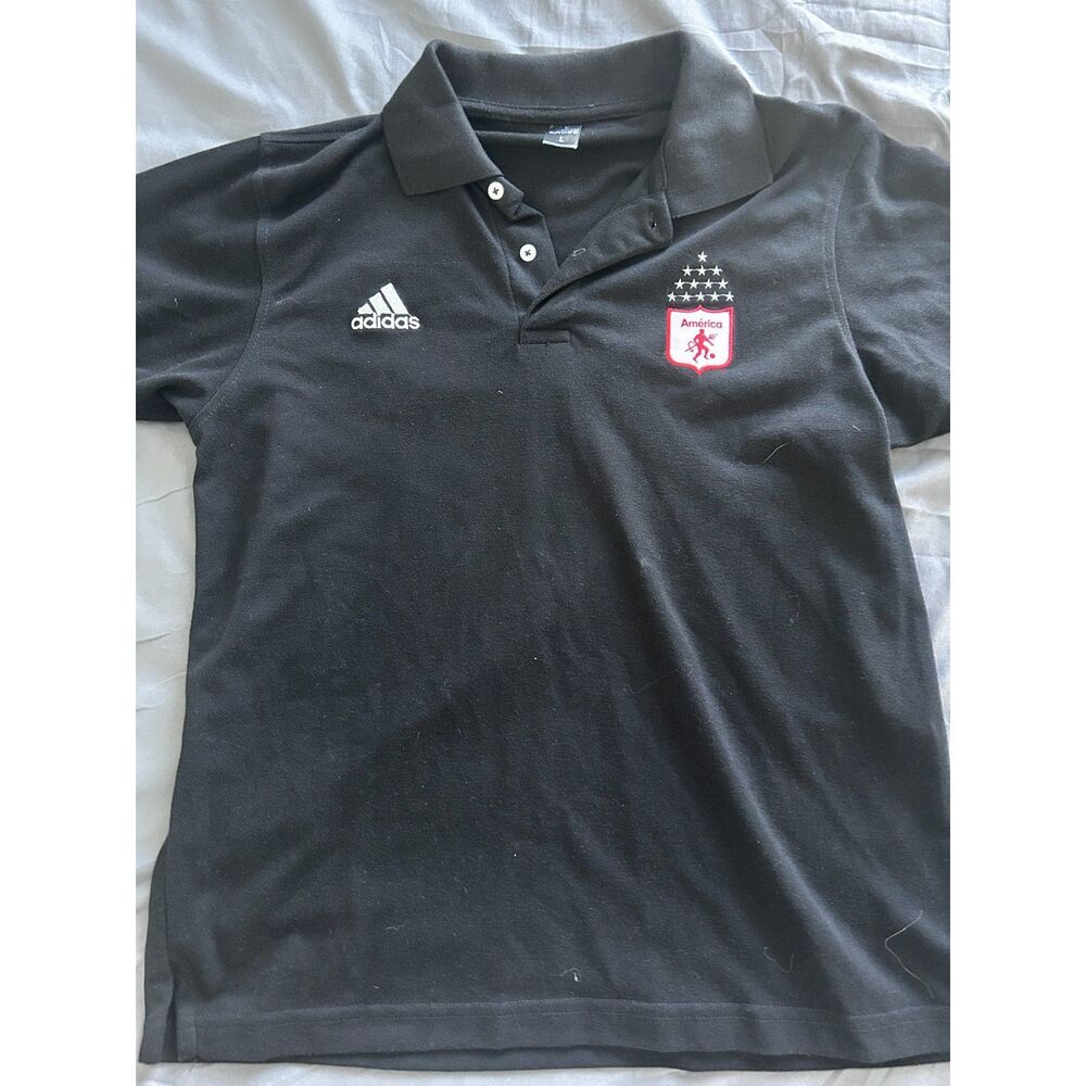 América de Cali Colombia Soccer Polo Shirt – Black – Size Large